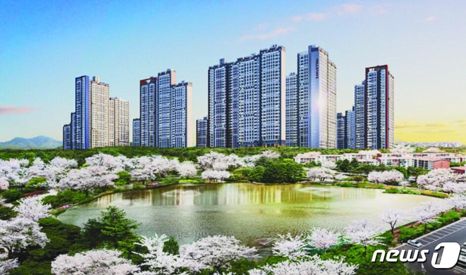 본문 이미지 -  현대엔지니어링과 포스코이앤씨 컨소시엄의 '힐스테이트 더샵 상생 공원 조감도.(현대엔지니어링과 포스코이엔씨 컨소시엄제공)2024.1.31/뉴스1 