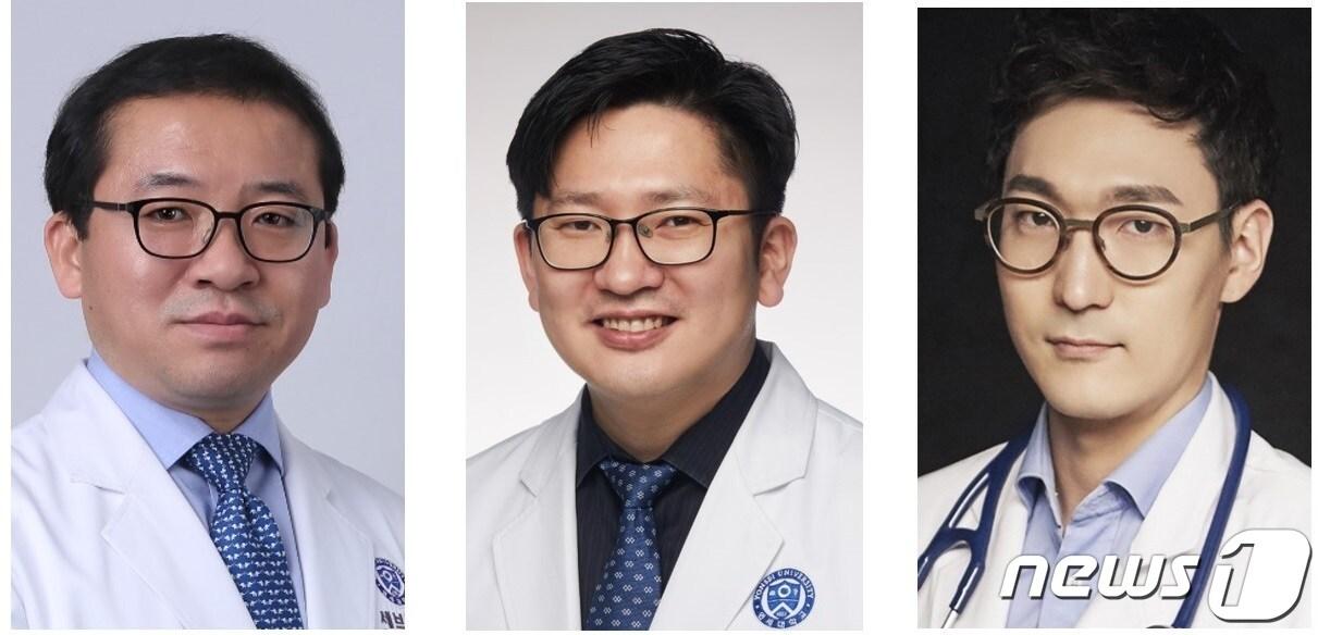 본문 이미지 - (왼쪽부터) 최기홍 세브란스병원 간담췌외과 교수, 이재근 이식외과 교수, 임승혁 강사. (세브란스병원 제공)