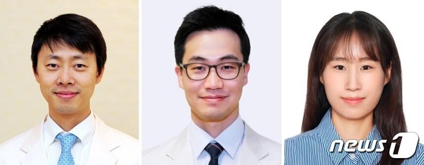 본문 이미지 - (왼쪽부터) 원홍희 삼성서울병원 교수, 명우재 분당서울대학교병원 교수, 김재영 연구원(제1 저자). (삼성서울병원 제공)