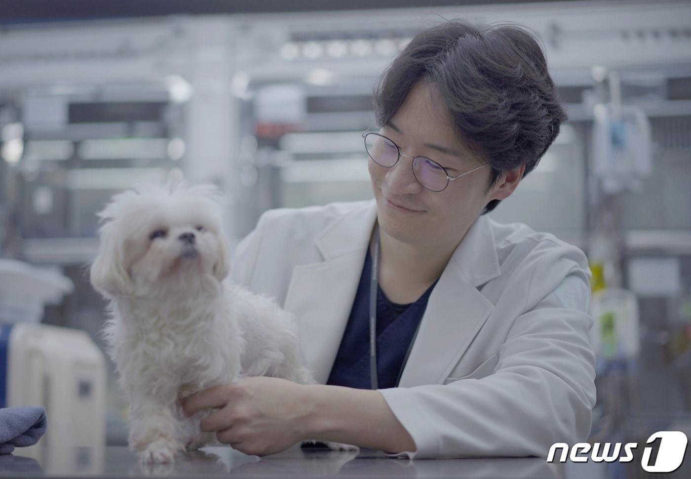 엄태흠 수의사가 강아지 진료를 하고 있다(넬동물의료센터 제공). ⓒ 뉴스1