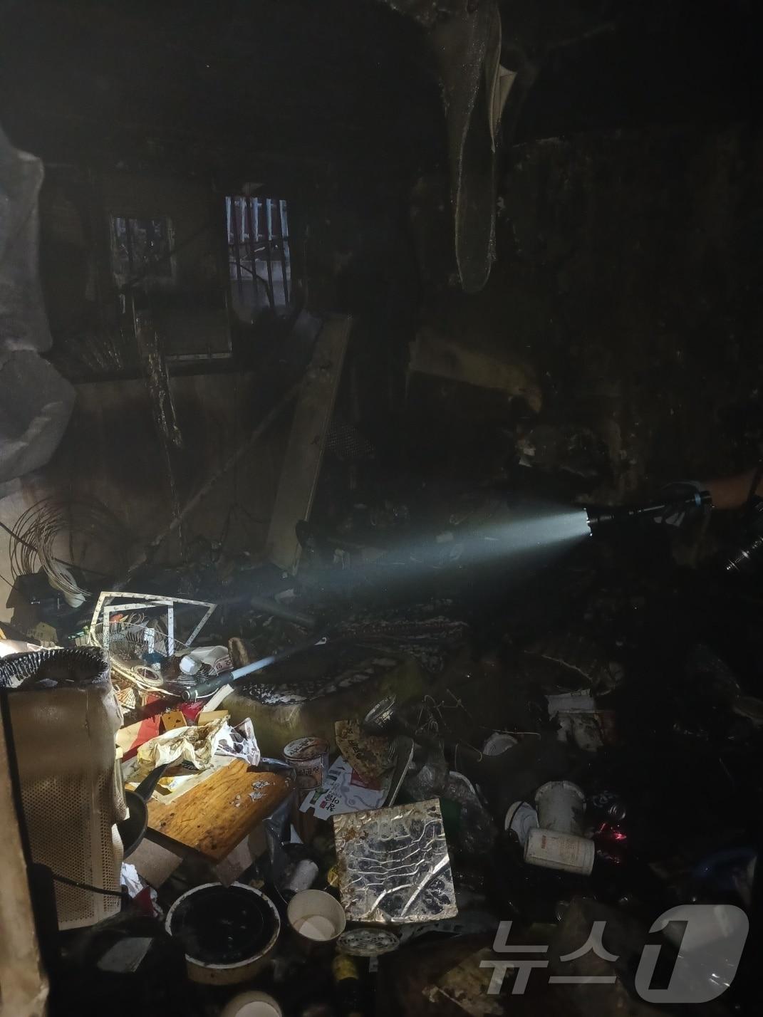 본문 이미지 - 화재현장(인천소방본부 제공)/뉴스1