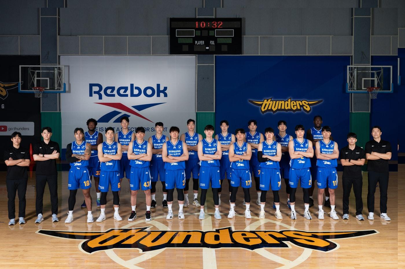 리복은 서울 삼성 썬더스 농구단과 한국프로농구(KBL) 2024-2025 시즌 공식 후원 계약을 체결했다.(리복제공)