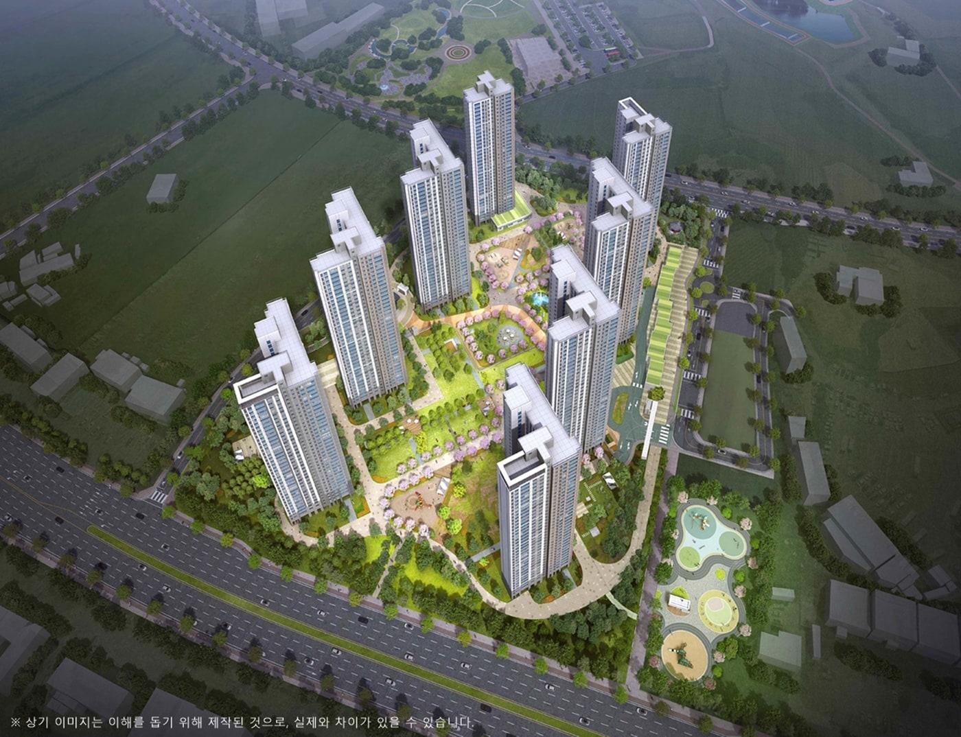 본문 이미지 - '성성자이 레이크파크' 조감도(GS건설 제공).