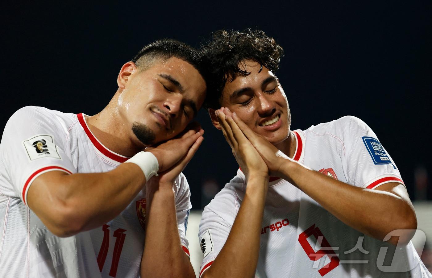 인도네시아가 11일(한국시간) 바레인 리파에서 열린 2026 FIFA 북중미 월드컵 아시아 3차 예선 C조 3차전에서 바레인과 2-2로 비겼다. ⓒ 로이터=뉴스1