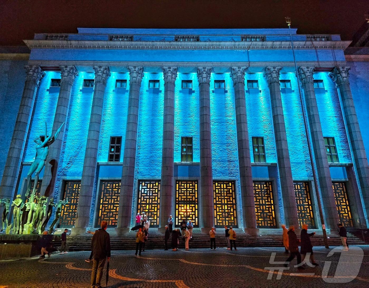 본문 이미지 - 9월 2일 방문한 스웨덴 스톡홀름 콘서트홀. 이곳은 매년 12월 노벨상 시상식장으로 활용된다. ⓒ 뉴스1 황덕현 기자