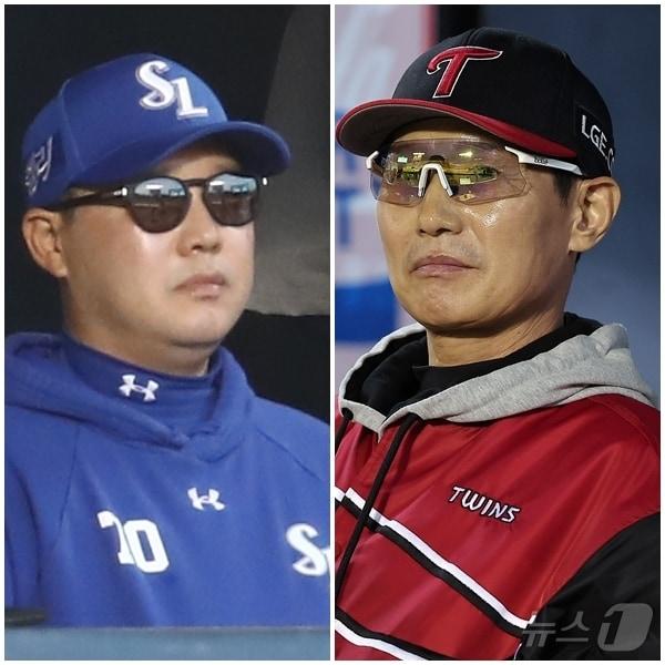 본문 이미지 - 삼성 박진만 감독(왼쪽)과 LG 염경엽 감독.ⓒ News1 DB
