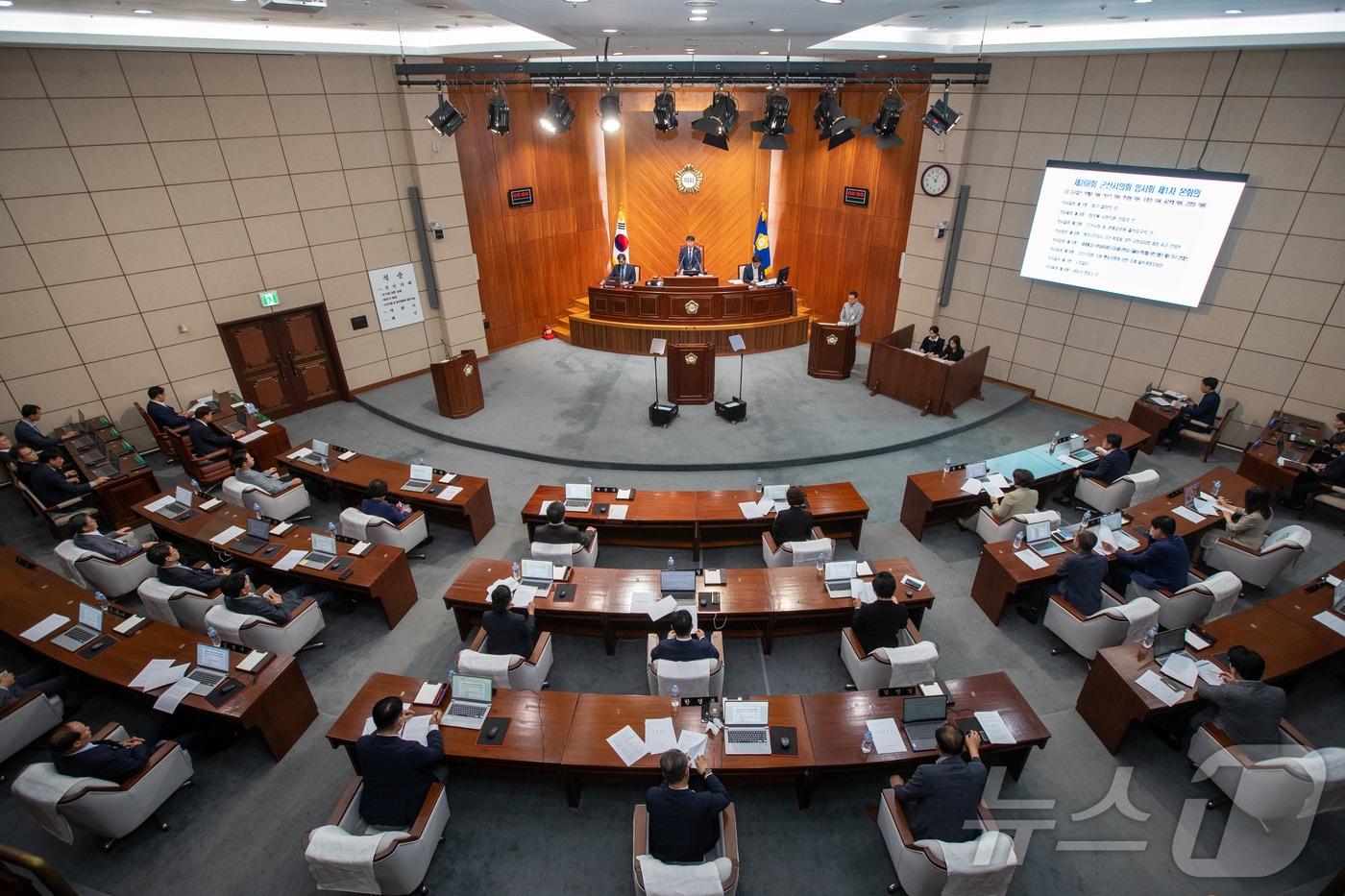 본문 이미지 - 군산시의회 본회의장 전경./뉴스1 DB