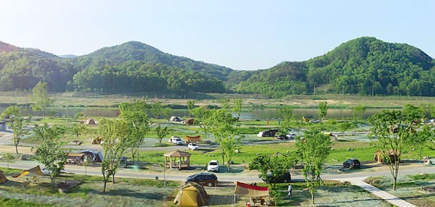 본문 이미지 -  합강캠핑장 침수전 모습.(세종시설공단 제공) / 뉴스1