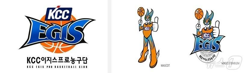 본문 이미지 - KCC 구단 심볼과 마스코트(부산시청 제공)