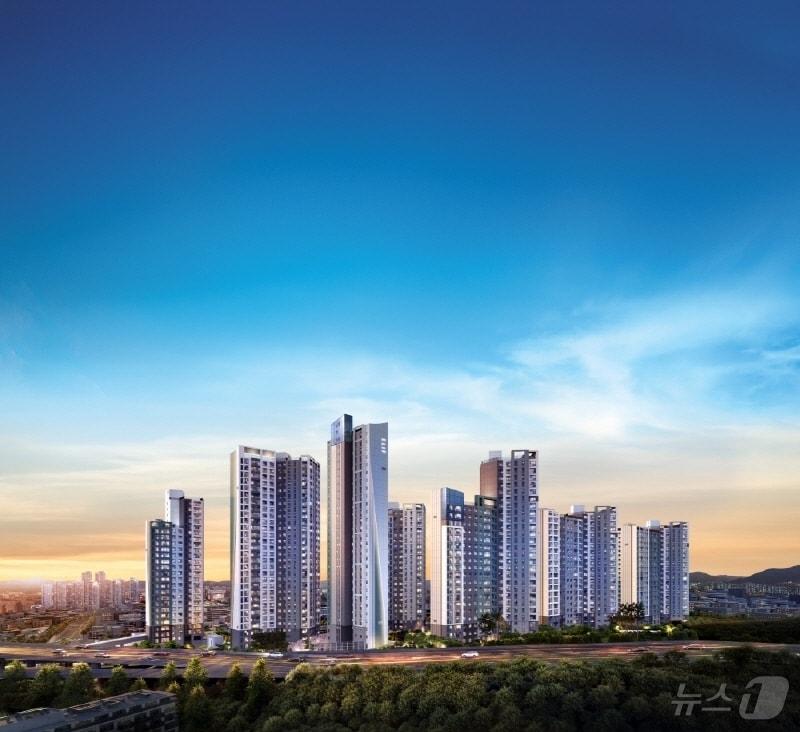 본문 이미지 - 오는 11월 분양 예정인 대전 둔산 엘리프 더센트럴 조감도.