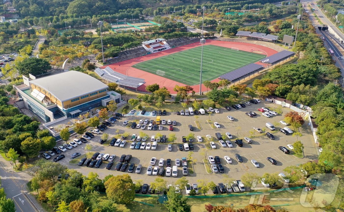 관문체육공원 제2주차장 부지.(과천시 제공)