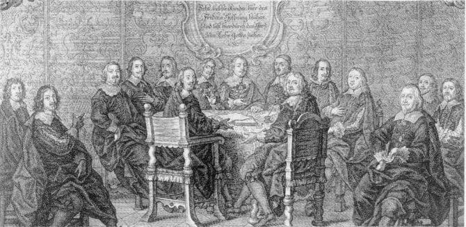 본문 이미지 - 베스트팔렌 조약. (출처: Unknown author, 사진(1956), Wikimedia Commons, Public Domain)