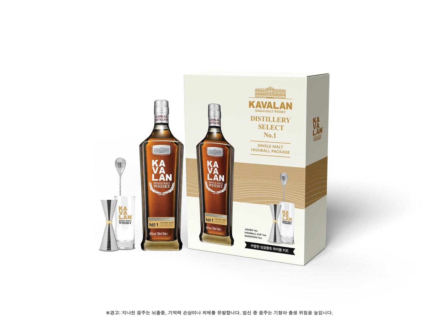 본문 이미지 - 골든블루 인터내셔널이 타이완 싱글몰트 위스키 '카발란 디스틸러리 셀렉트 No.1(카발란 DTS)'의 하이볼 패키지를 한정 출시했다.(골든블루 인터내셔널 제공)