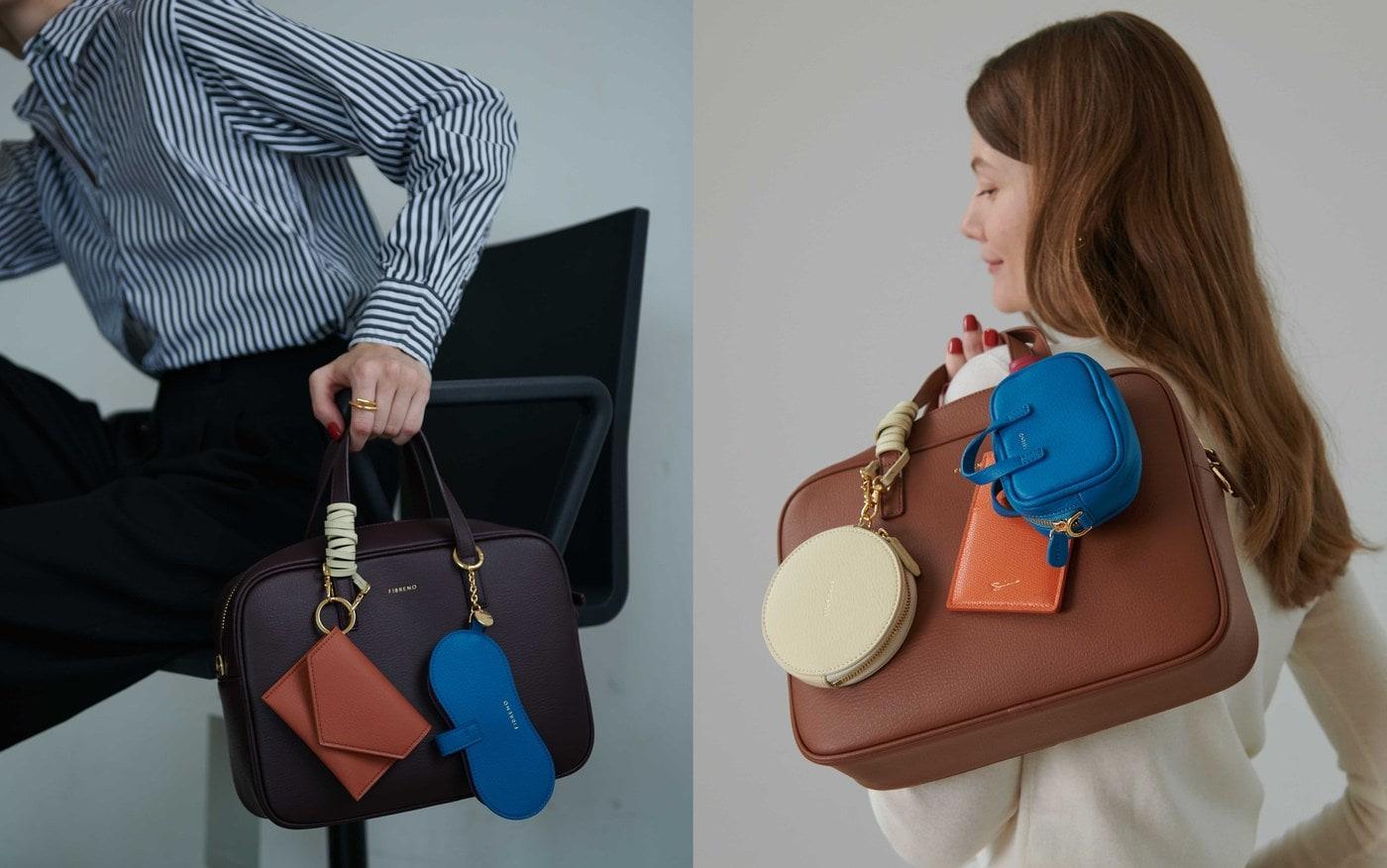 피브레노 가방과 키링을 매칭한 '백꾸' 이미지.(CJ온스타일 제공). 