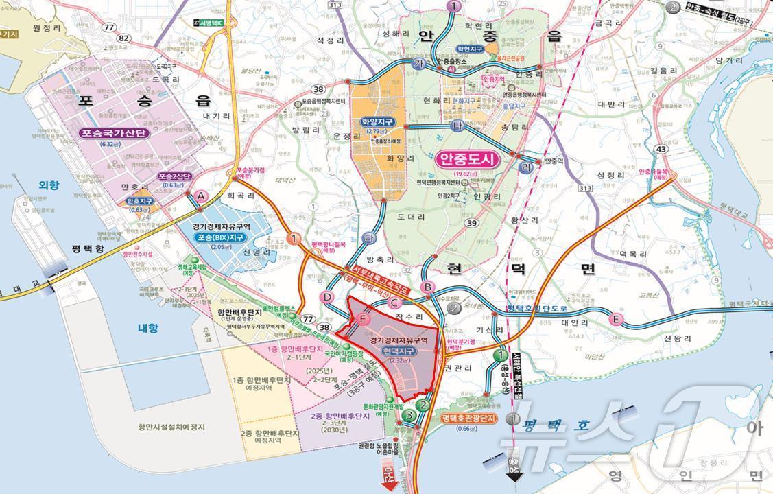 본문 이미지 - 평택 현덕지구 위치도.&#40;경기도 제공&#41;