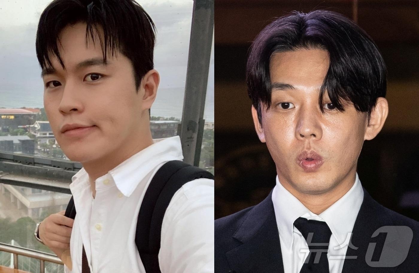 유튜버 헤어몬(왼쪽)과 배우 유아인.