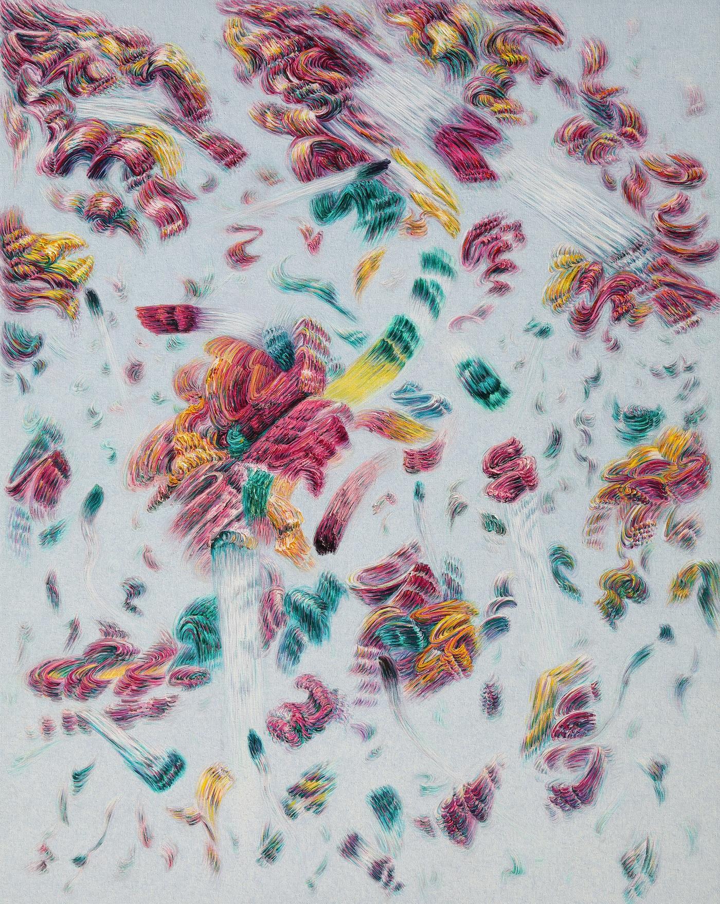 본문 이미지 - 함명수, Blow, 2024, Acrylic on canvas, 227.3x181.8cm. 호리아트스페이스 제공.