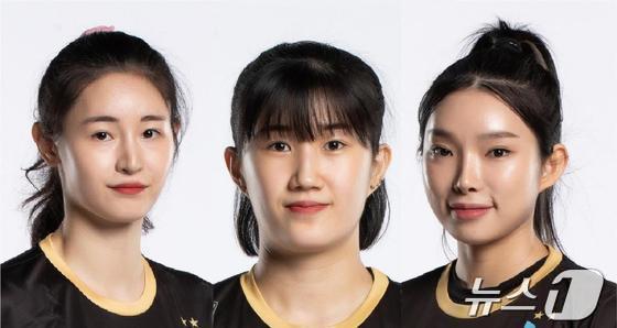본문 이미지 - 사진 왼쪽부터 부산시설공단 핸드볼팀 김다영, 신진미, 정가희 선수(부산시설공단 제공)
