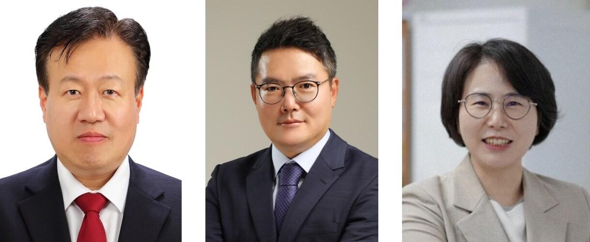 본문 이미지 - (왼쪽부터) 정용욱 2차전지사업부문 대표이사, 신동만 동원시스템즈 소재사업부문 총괄임원 부사장, 이영란 동원CNS 이영란 대표이사(동원그룹 제공).