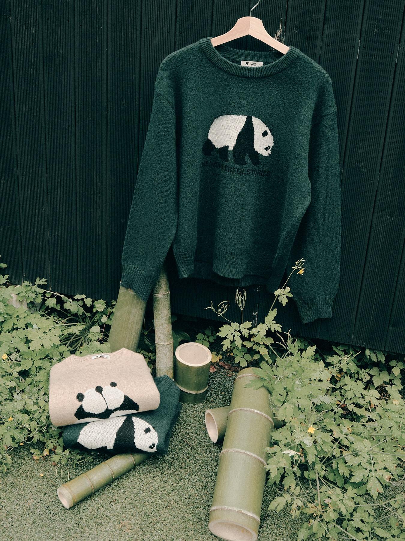 본문 이미지 - 에잇세컨즈는 지난해에 이어 리조트부문의 에버랜드와 손잡고 다섯 판다 가족 바오패밀리(푸바오, 아이바오, 러바오, 루이바오, 후이바오)를 모티브로 한 협업 상품을 출시한다.(에잇세컨즈제공)