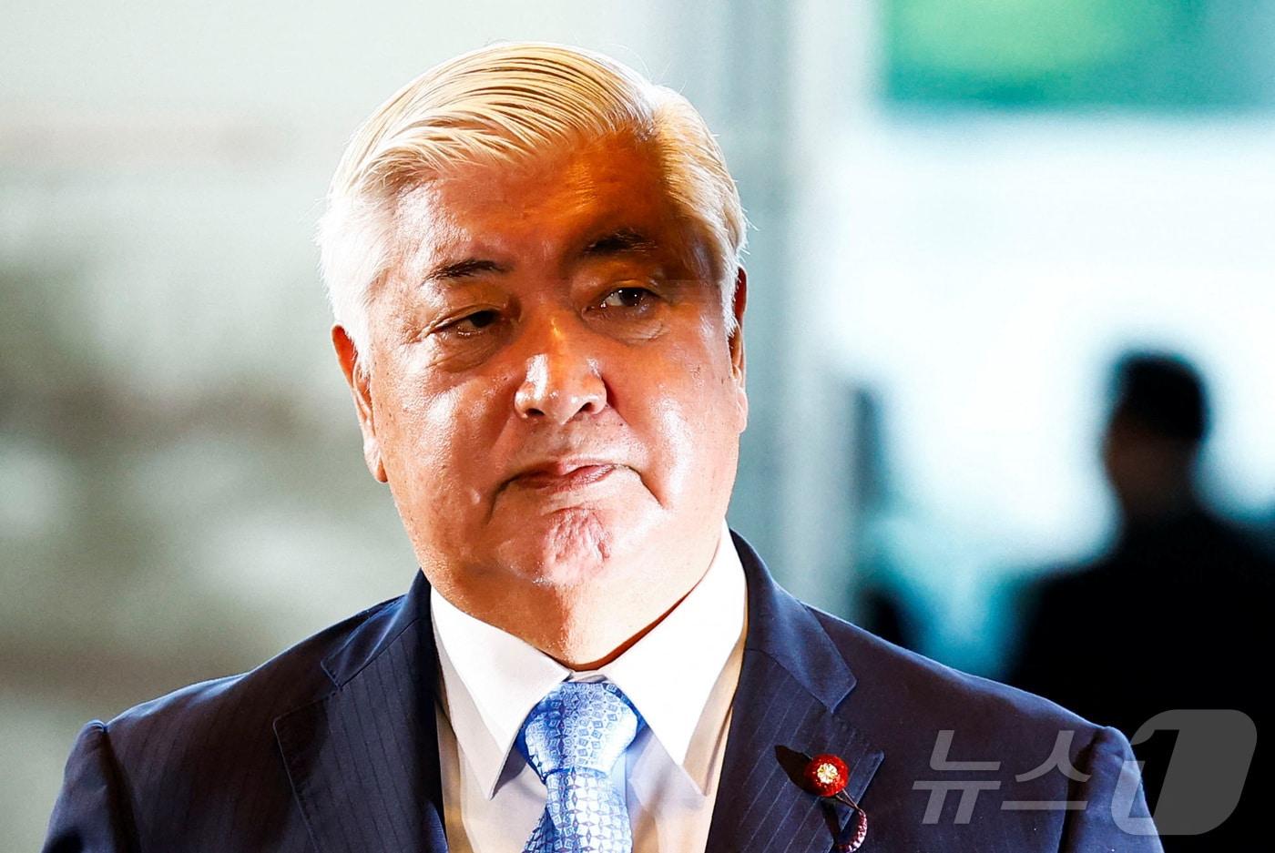 나카타니 겐 일본 방위상이 도쿄 총리 관저로 출근하고 있다. 2024.10.1 ⓒ 로이터=뉴스1 ⓒ News1 강민경 기자