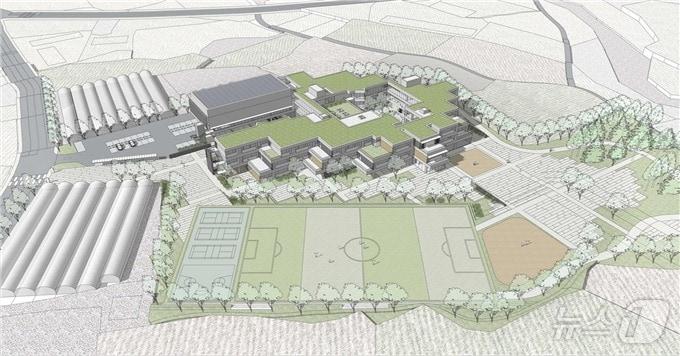 본문 이미지 - 제주 서부중학교 설계공모 당선작 이미지.(제주도교육청 제공)