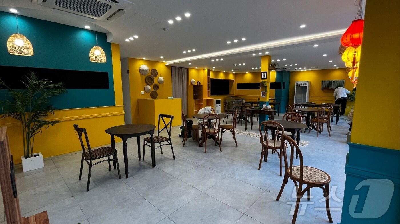 프로젝트 식당 vị qu&ecirc; 내부 모습.(목포MBC 제공) 2024.10.7/뉴스1