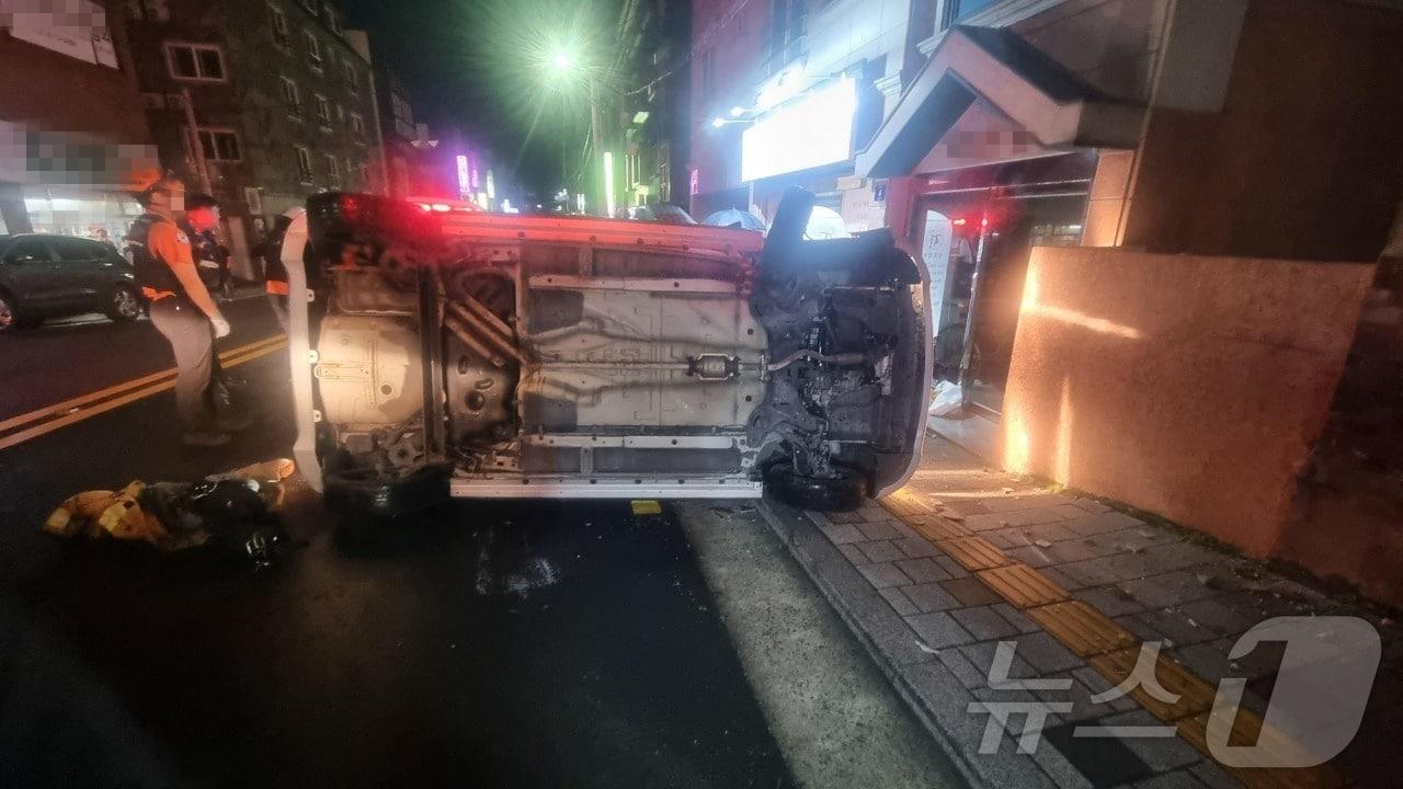 본문 이미지 - 사고 현장(진주소방서 제공).