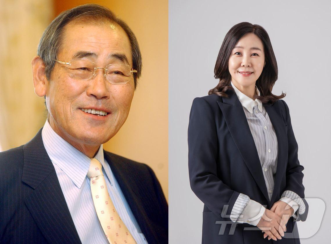 본문 이미지 - 윤종용 전 삼성전자 부회장(왼쪽)과 손태복 재단법인 경청 설립자. (KAIST 제공)/뉴스1