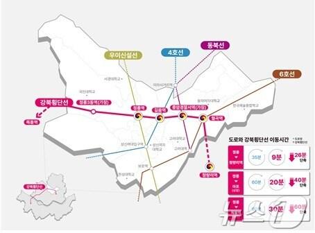 본문 이미지 - 강북횡단선. (성북구 제공)ⓒ 뉴스1