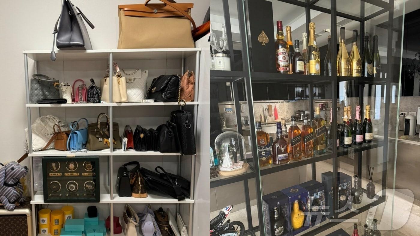 본문 이미지 - 경찰에 압수된 사치품 목록. 경찰 수사 결과 이들은 유사 투자자문사를 통해 불법으로 가상자산을 매매, 편취한 투자금으로 호화로운 생활을 이어간 것으로 드러났다. (금융범죄수사대 제공)