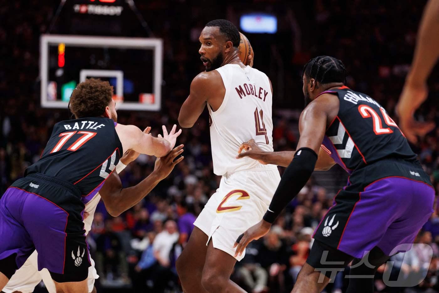 본문 이미지 - 클리블랜드 캐벌리어스의 포워드 에반 모블리. ⓒ AFP=뉴스1