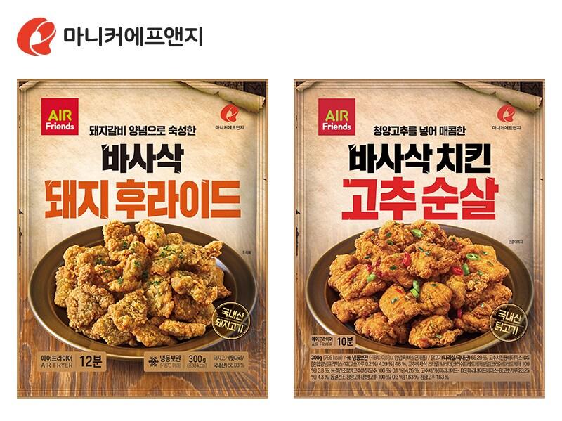 본문 이미지 - 마니커에프앤지 '바사삭 돼지 후라이드·고추 순살' 2종 출시(마니커에프앤지 제공).