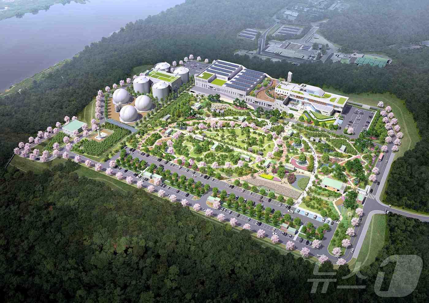 본문 이미지 - 대전하수처리장 시설현대화 민간투자사업 조감도 (한화 건설부문 제공)