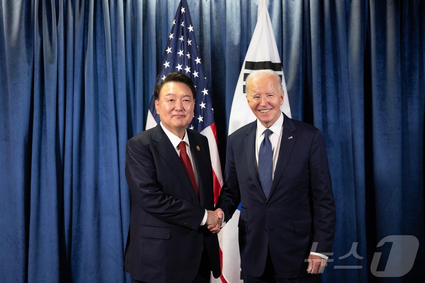 윤석열 대통령, 조 바이든 미국 대통령. &#40;대통령실 제공&#41;