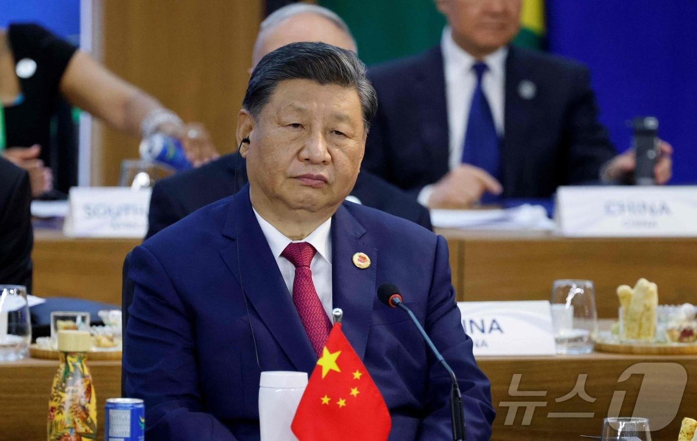 본문 이미지 - 시진핑 중국 국가주석이 18일(현지시간) 브라질 리우데자네이루에서 열린 주요 20개국(G20) 정상회의에 참석했다. 24.11.18 ⓒ AFP=뉴스1 ⓒ News1 김예슬 기자