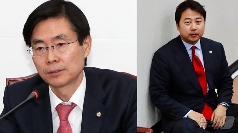 본문 이미지 -  조경태 국민의힘 의원과 장예찬 전 청년최고위원. ⓒ 뉴스1