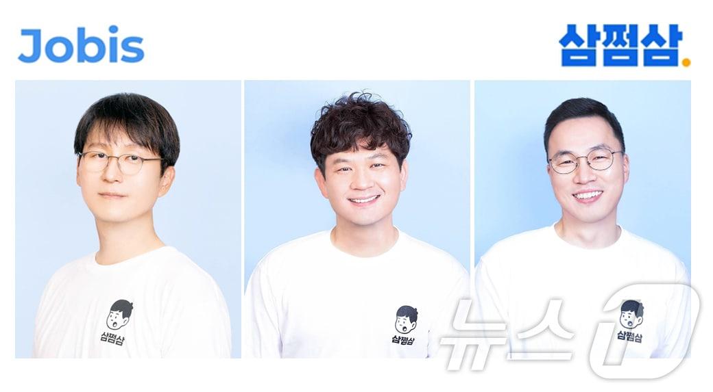본문 이미지 - 왼쪽부터 백주석 자비스앤빌런즈 신임대표, 정용수 대표, 김범섭 CGO.(자비스앤빌런즈 제공)