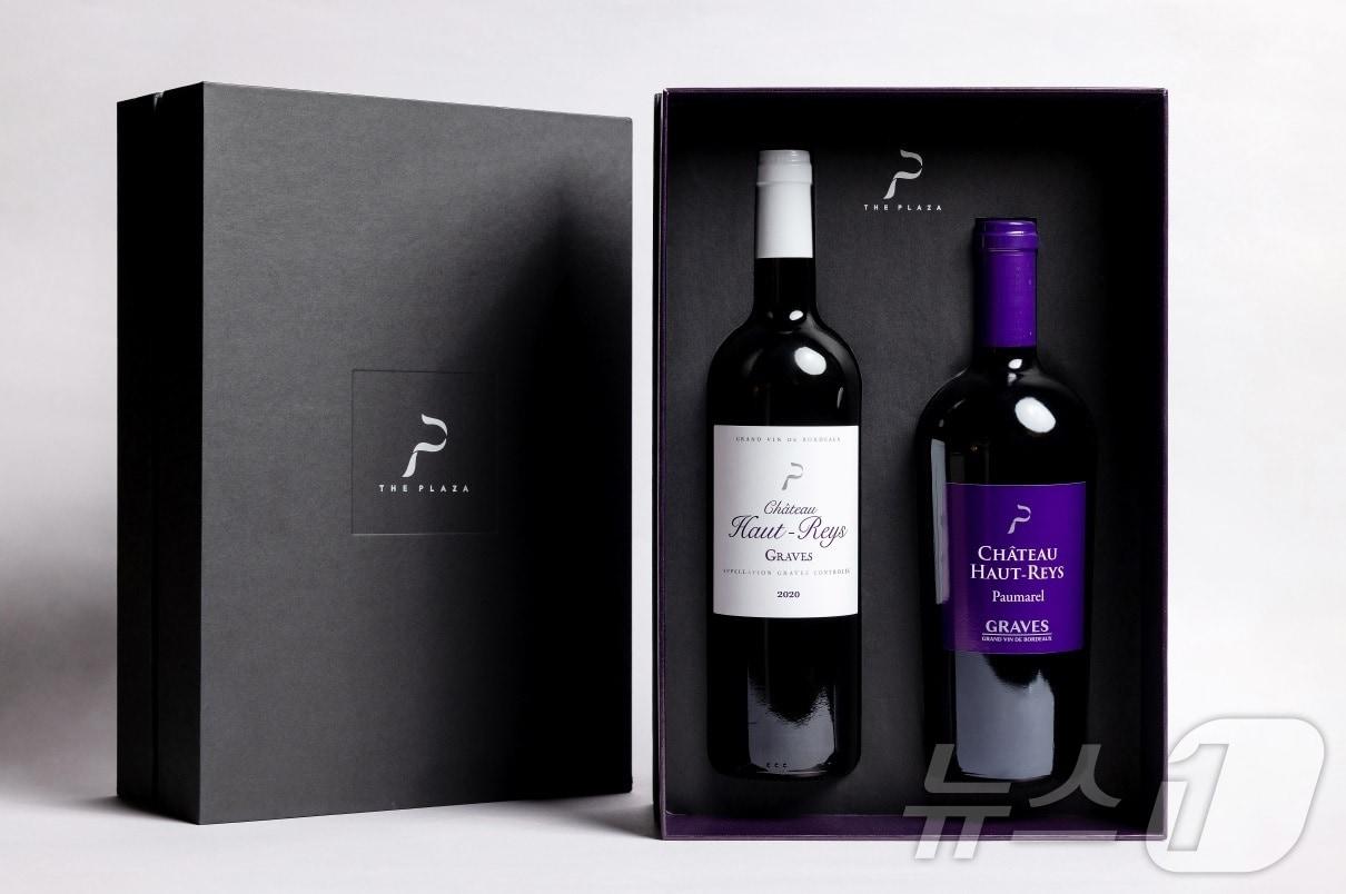 본문 이미지 - 한화호텔앤드리조트 더플라자가 선보인 신규 PB 와인 이미지.(한화호텔앤드리조트 제공)