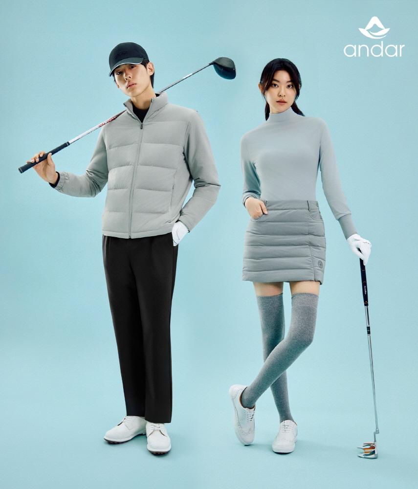 본문 이미지 - 안다르가 역대급 실적을 견인한 골프웨어 카테고리의 동절기 제품에 힘을 주며 성장세에 더욱 속도를 낸다(안다르제공)