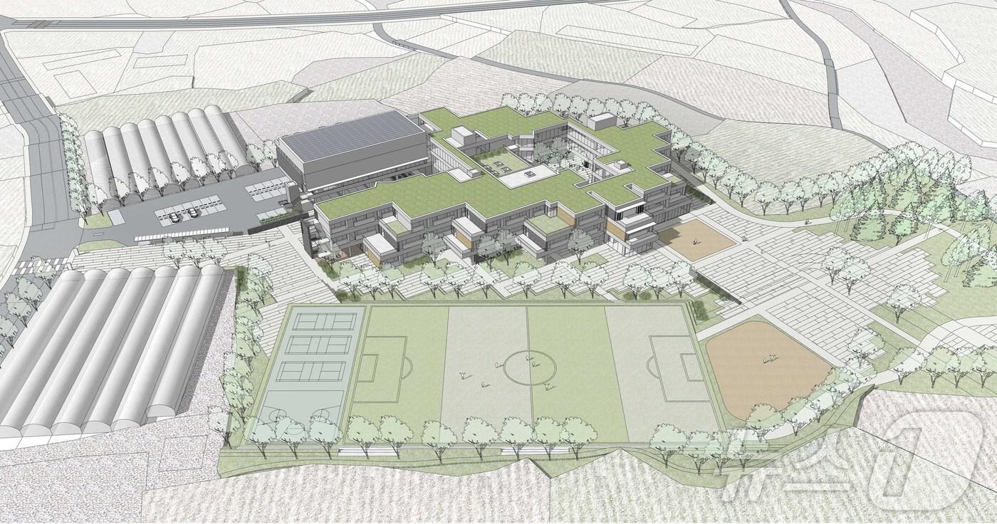 서부중학교 설계 공모 당선작.(도교육청 제공)