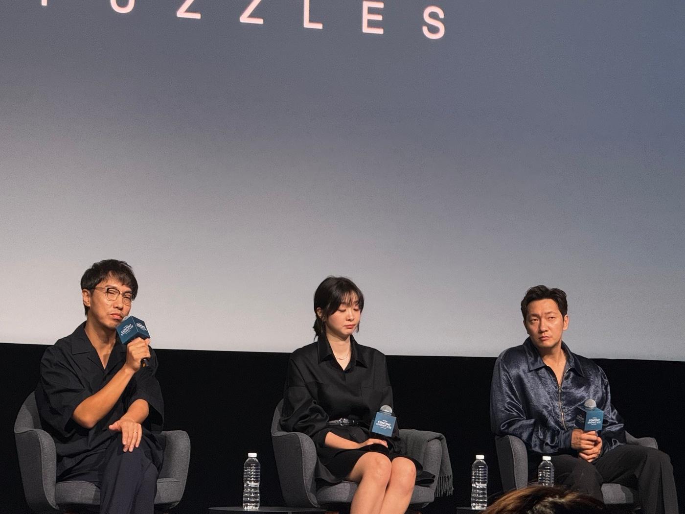 본문 이미지 - '나인퍼즐' 윤종빈 감독, 배우 김다미, 손석구 / 21일 싱가포르 마리나베이샌즈에서 열린 '디즈니 콘텐츠 쇼케이스 2024'(Disney Content Showcase 2024)