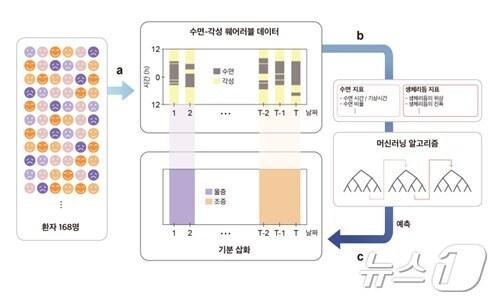 본문 이미지 - 수면-각성 데이터만을 이용한 기분 삽화 예측 모델.(IBS 제공)/뉴스1