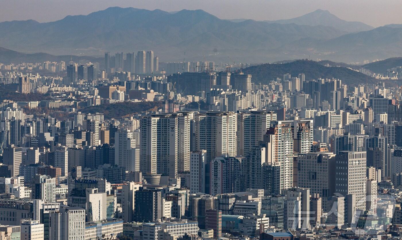 서울 남산에서 바라본 아파트 단지의 모습. /뉴스1 ⓒ News1 이재명 기자