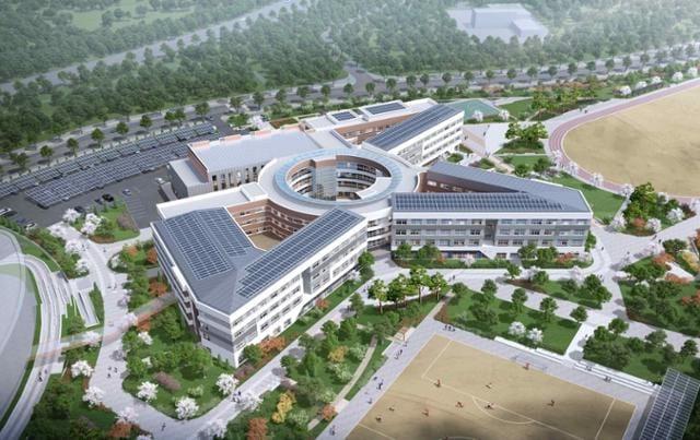 본문 이미지 - 내년 3월 산울동에 개교하는 세종캠퍼스고 조감도. (세종교육청 제공) / 뉴스1