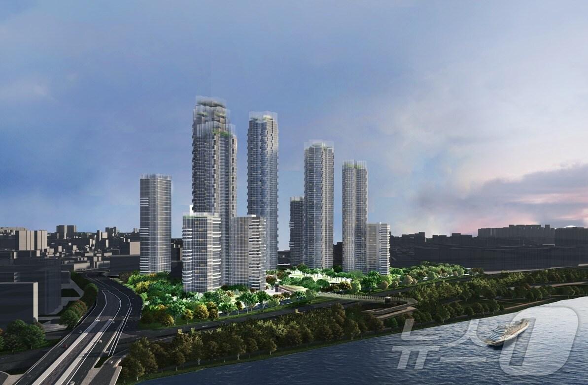 본문 이미지 - 압구정2구역 조감도.(서울시 제공)