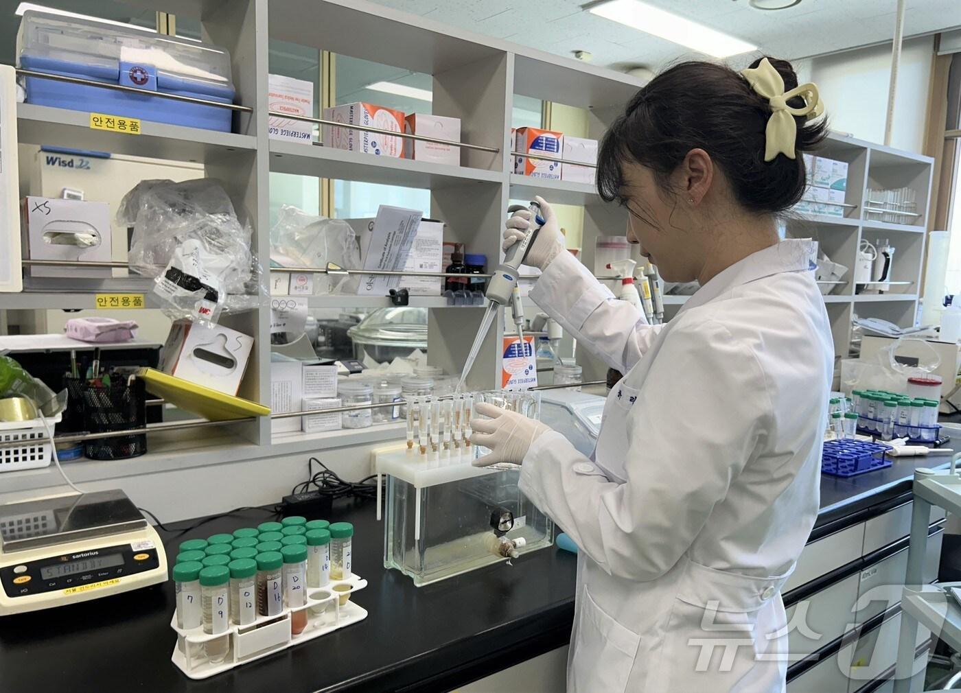 본문 이미지 - 겨울철 다소비 수산물 검사 모습.(전남도 제공) 2024.11.26/뉴스1