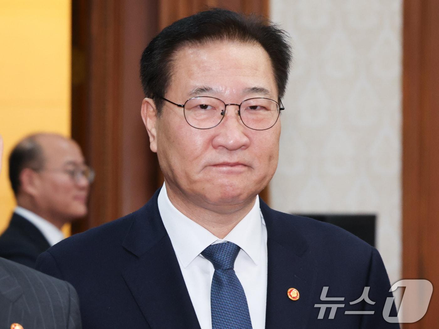 본문 이미지 - 박성재 법무부 장관이 26일 서울 종로구 정부서울청사에서 열린 국무회의에 참석하고 있다. 2024.11.26/뉴스1 ⓒ News1 허경 기자