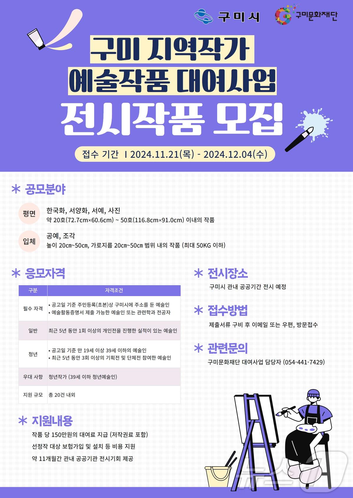 본문 이미지 - 지역작가 예술작품 대여사업 포스터/뉴스1