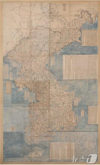 본문 이미지 - 부산시 문화유산으로 지정된 조선전도(부산시청 제공)